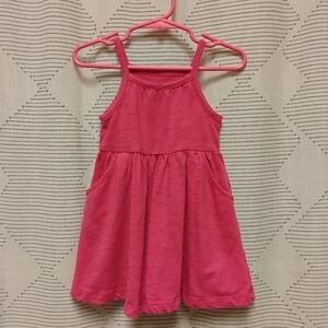 Garanimals Pink Sleeveless Kids Dress Girls Size 12M Pockets
